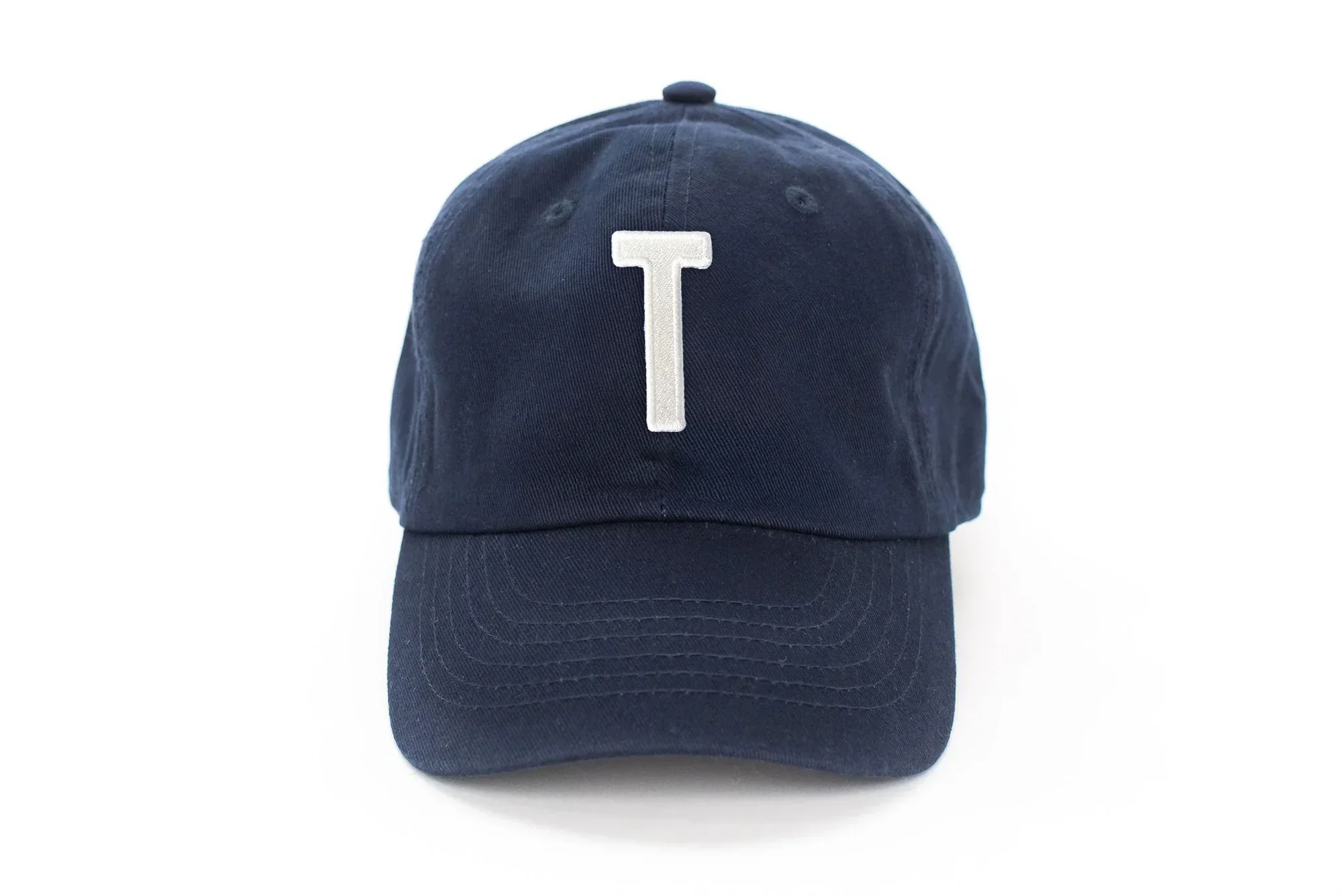Navy Blue Letter Baseball Hat - Image 37