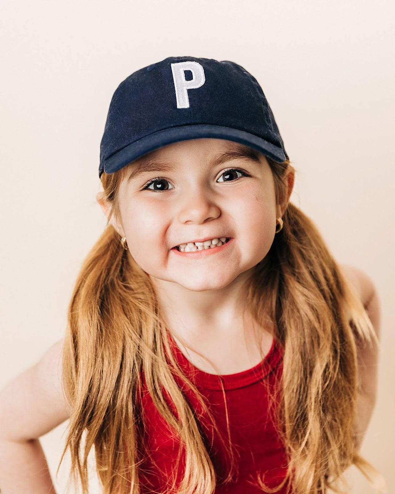 Navy Blue Letter Baseball Hat - Image 4