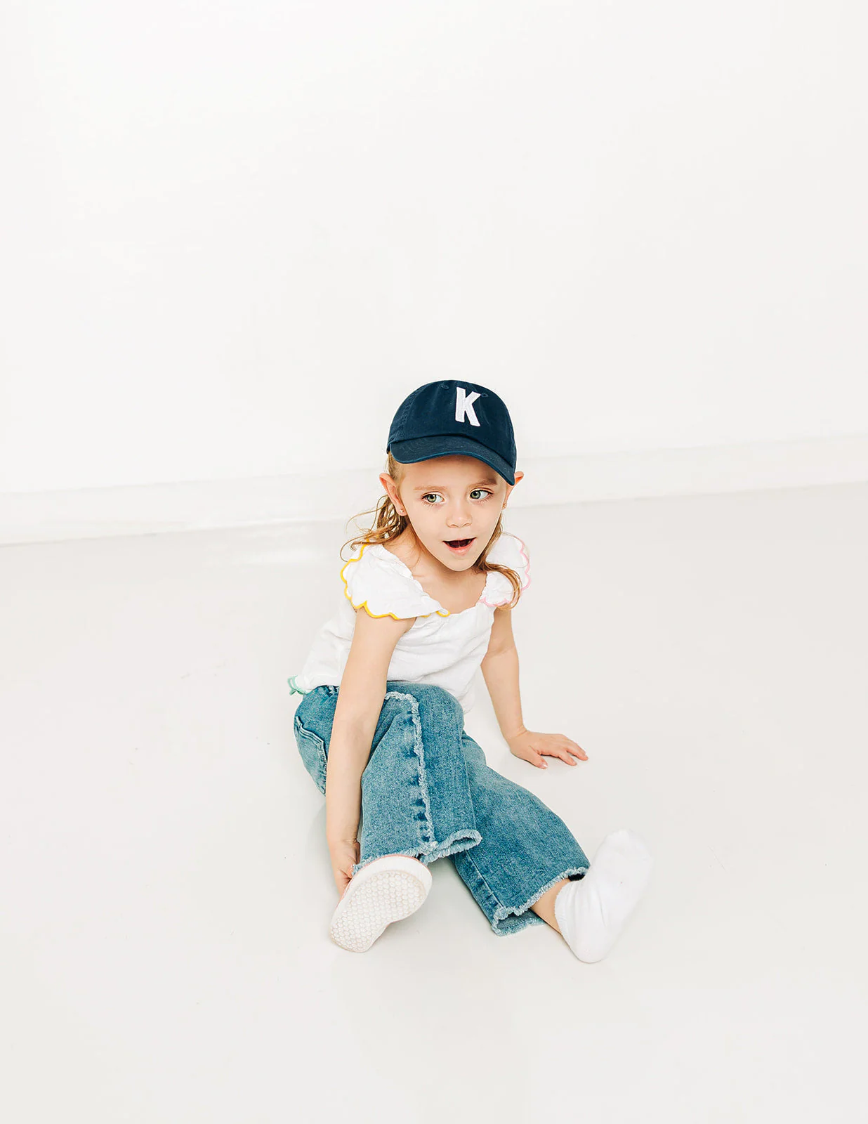 Navy Blue Letter Baseball Hat - Image 7