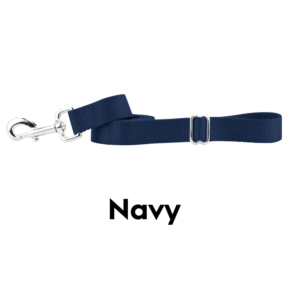 Navy Blue Nylon Dog Leash - Image 2