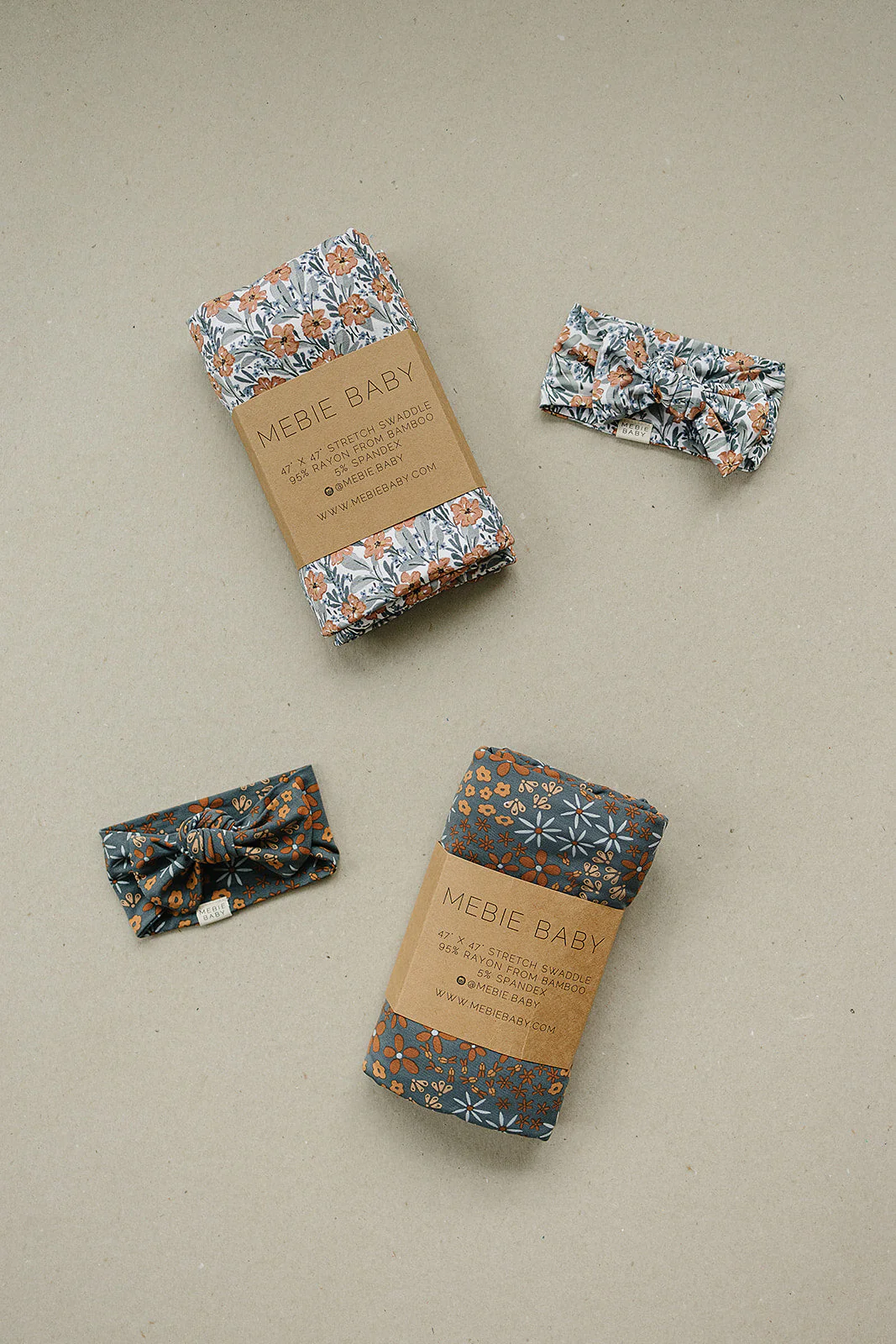 Navy Floral Bamboo Head Wrap - Image 7