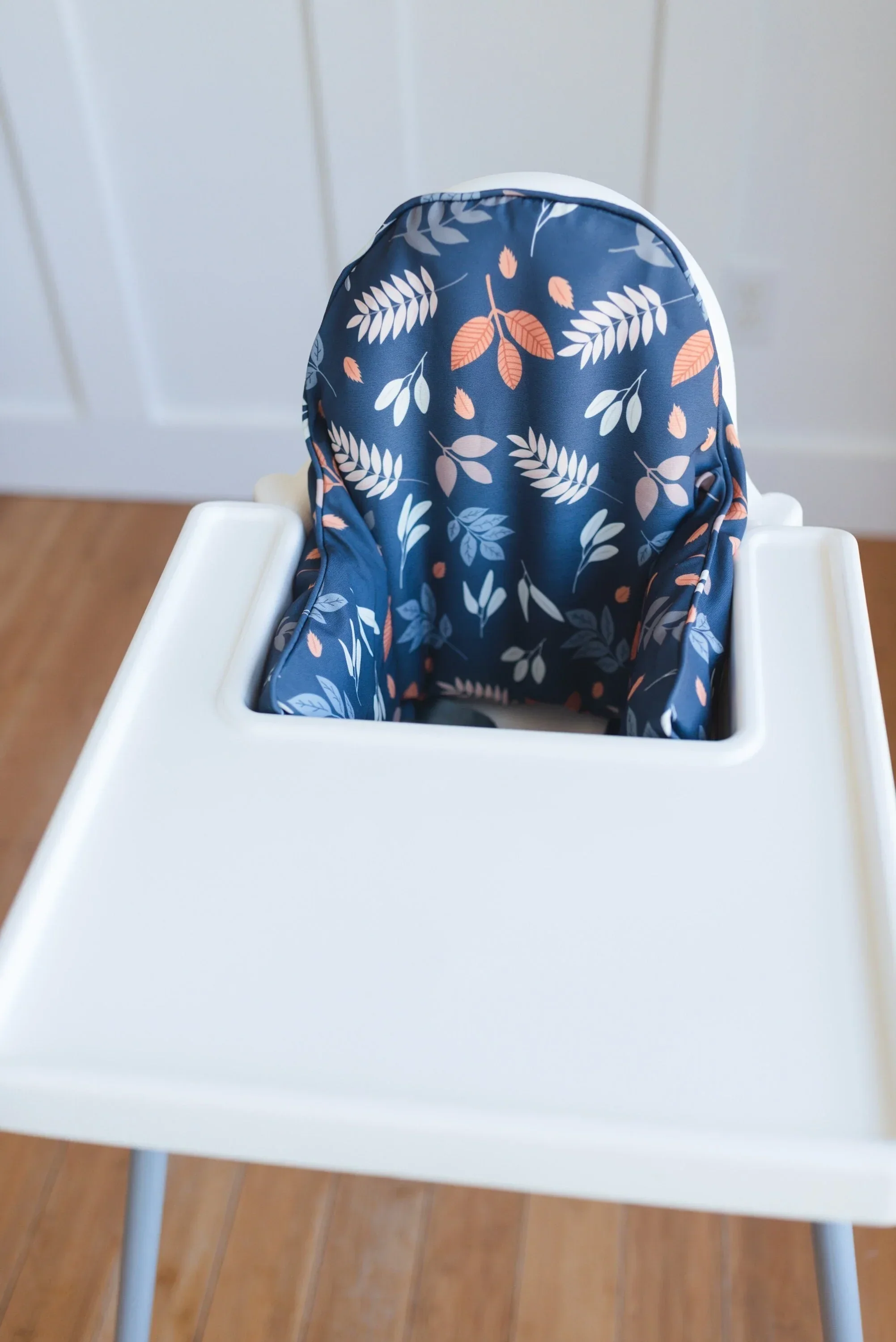 Navy Leaves IKEA Antilop Cushion Cover - Image 3