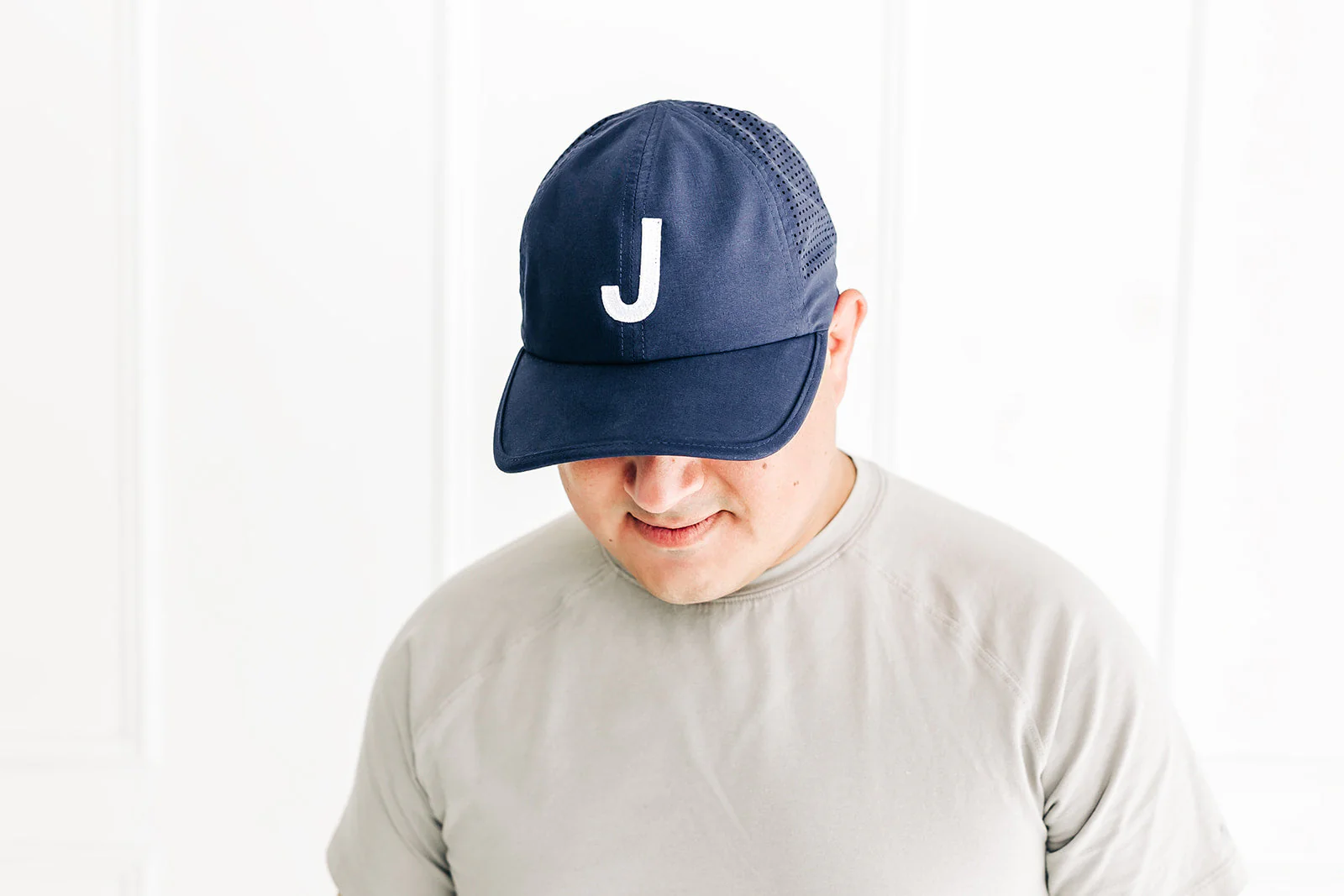 Navy Letter Athletic Hat - Image 9