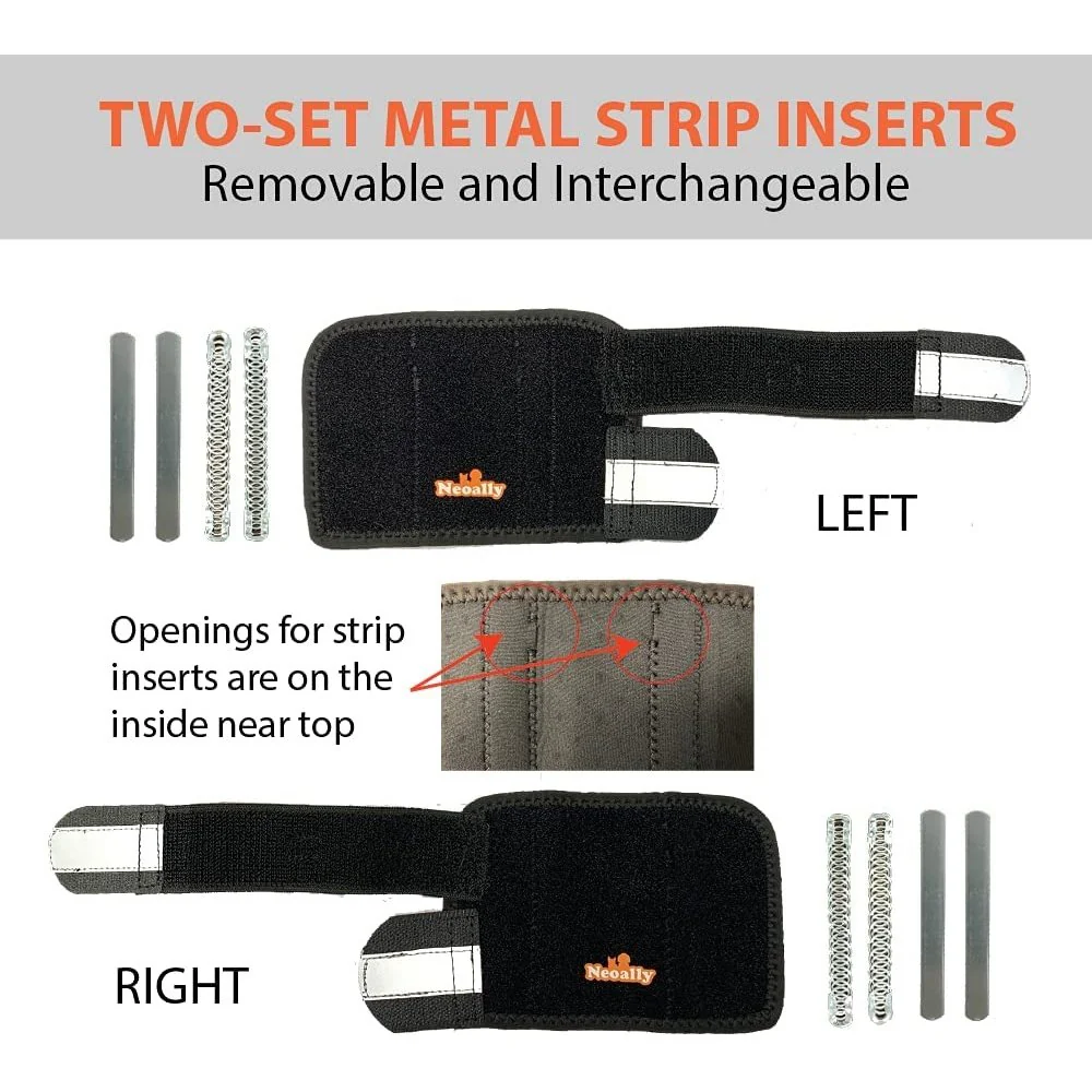 NeoAlly 3-in-1 Front Leg Dog Splint Brace: Rigid & Spring Inserts, Safety Reflective Straps (Pair) - Image 5