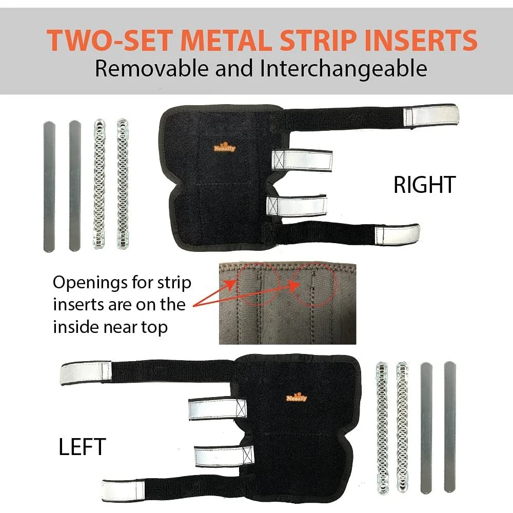 NeoAlly 3-in-1 Long Rear Leg Hock Brace - Rigid and Spring Inserts | Safety Reflective Straps [Long Version] (Pair) - Image 5