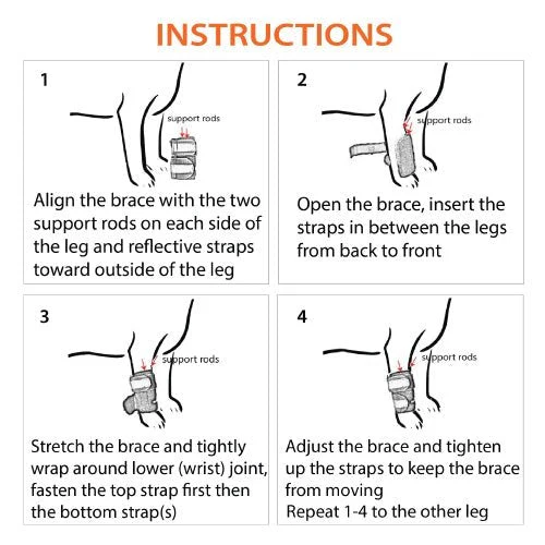 NeoAlly Dog Front Leg Brace with Reflective Straps - Metal Spring Inserts for Carpal Support (Pair) - Image 7