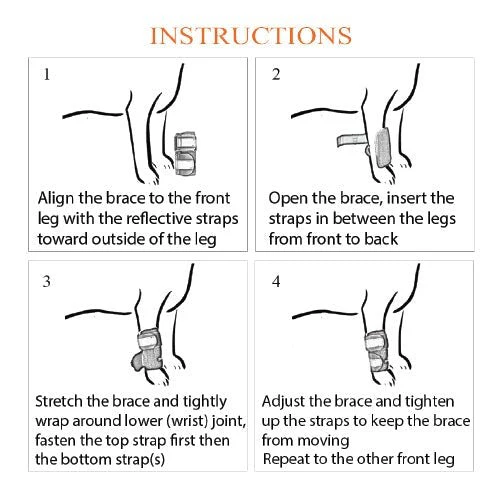 NeoAlly Dog Front Leg Braces: Enhance Safety with Reflective Straps (Pair) - Image 4