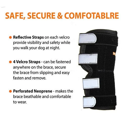 NeoAlly Dog Rear Leg Hock Brace with Metal Spring Strips for Large Dogs [Long Version] (Pair) - Image 5