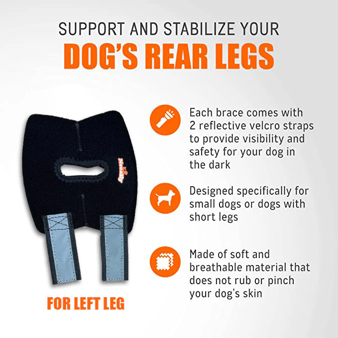 NeoAlly Dog Rear Leg Hock Brace with Safety Reflective Straps for Small Dogs [Short Version] - Image 10