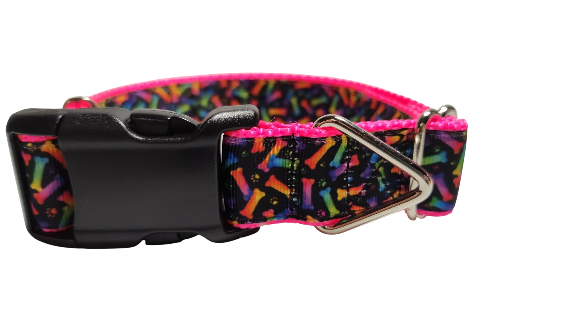 Neon Bones Nylon Dog Collar MD, LG, XL, Leash - Image 2