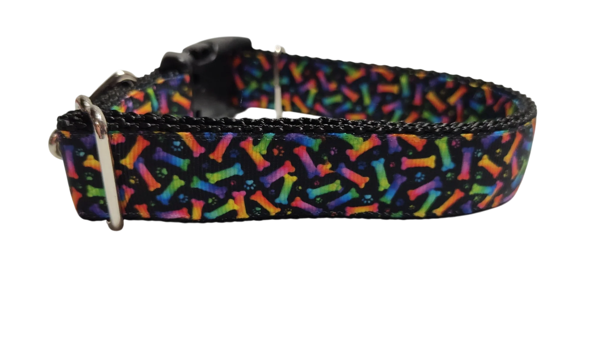Neon Bones Nylon Dog Collar MD, LG, XL, Leash - Image 3