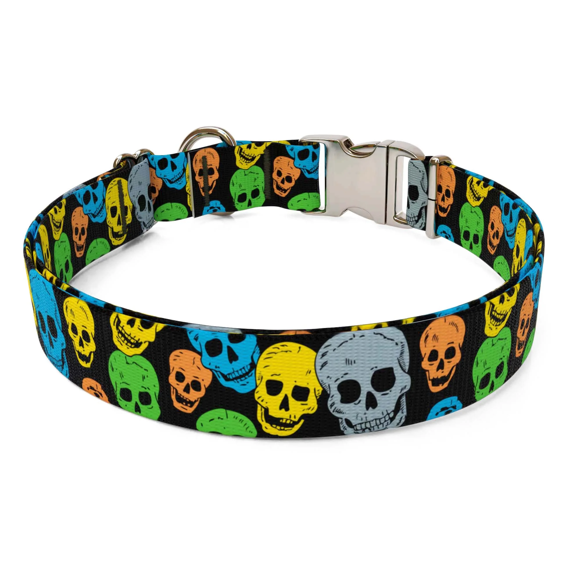 Neon Skulls Dog Collar - Image 2