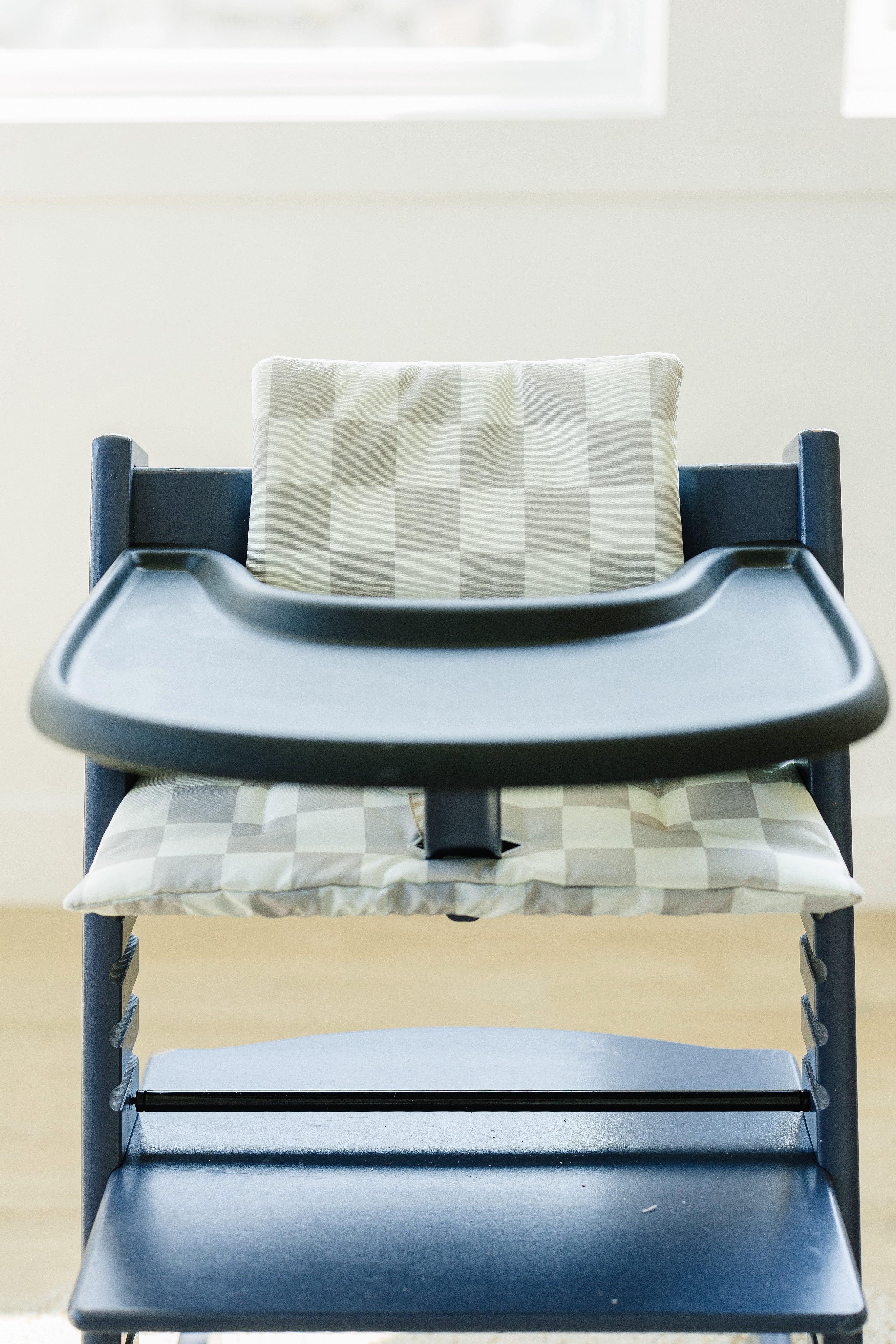 Neutral Checker Cushion for the Stokke Tripp Trapp Highchair - Image 2