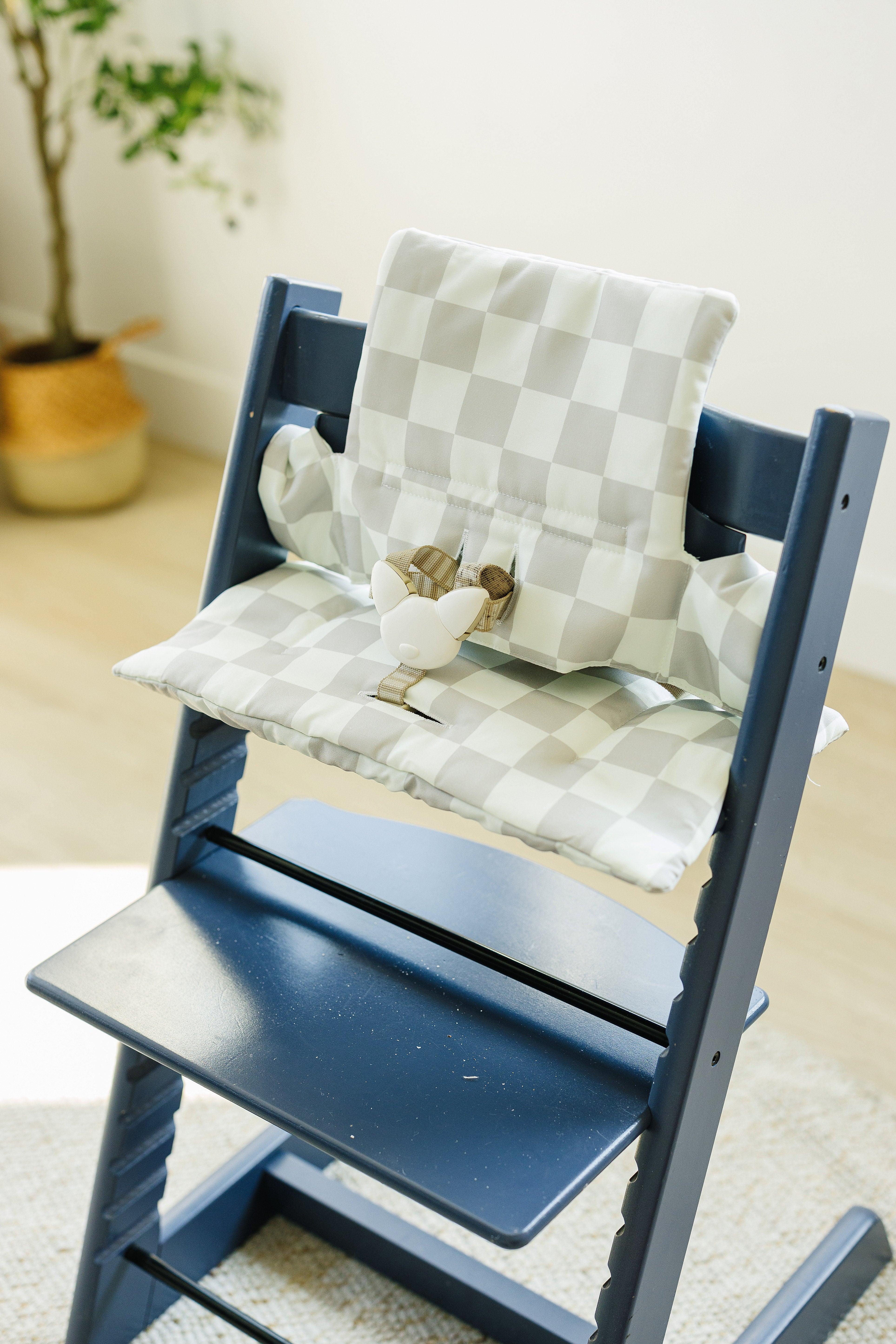 Neutral Checker Cushion for the Stokke Tripp Trapp Highchair - Image 3
