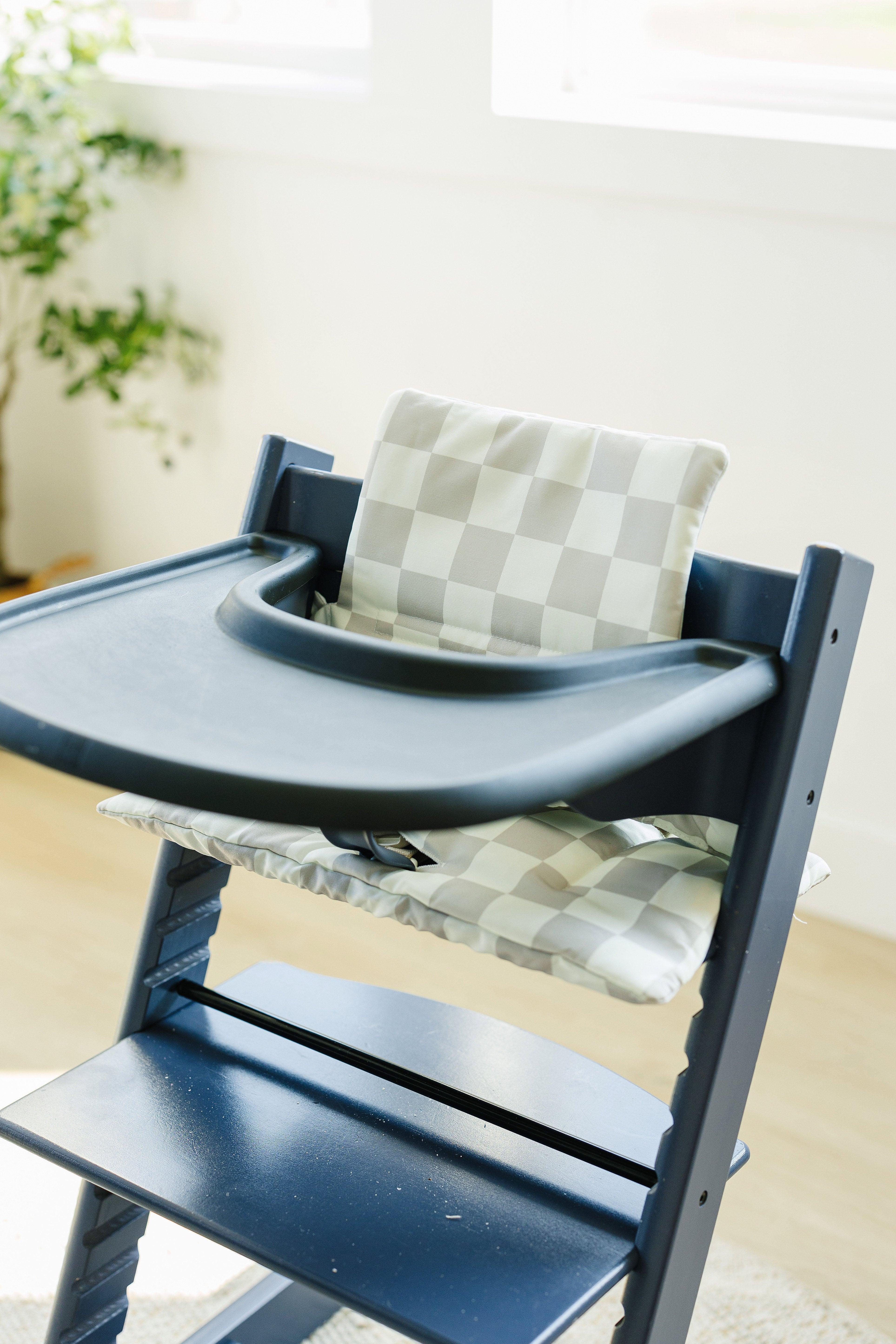 Neutral Checker Cushion for the Stokke Tripp Trapp Highchair - Image 4