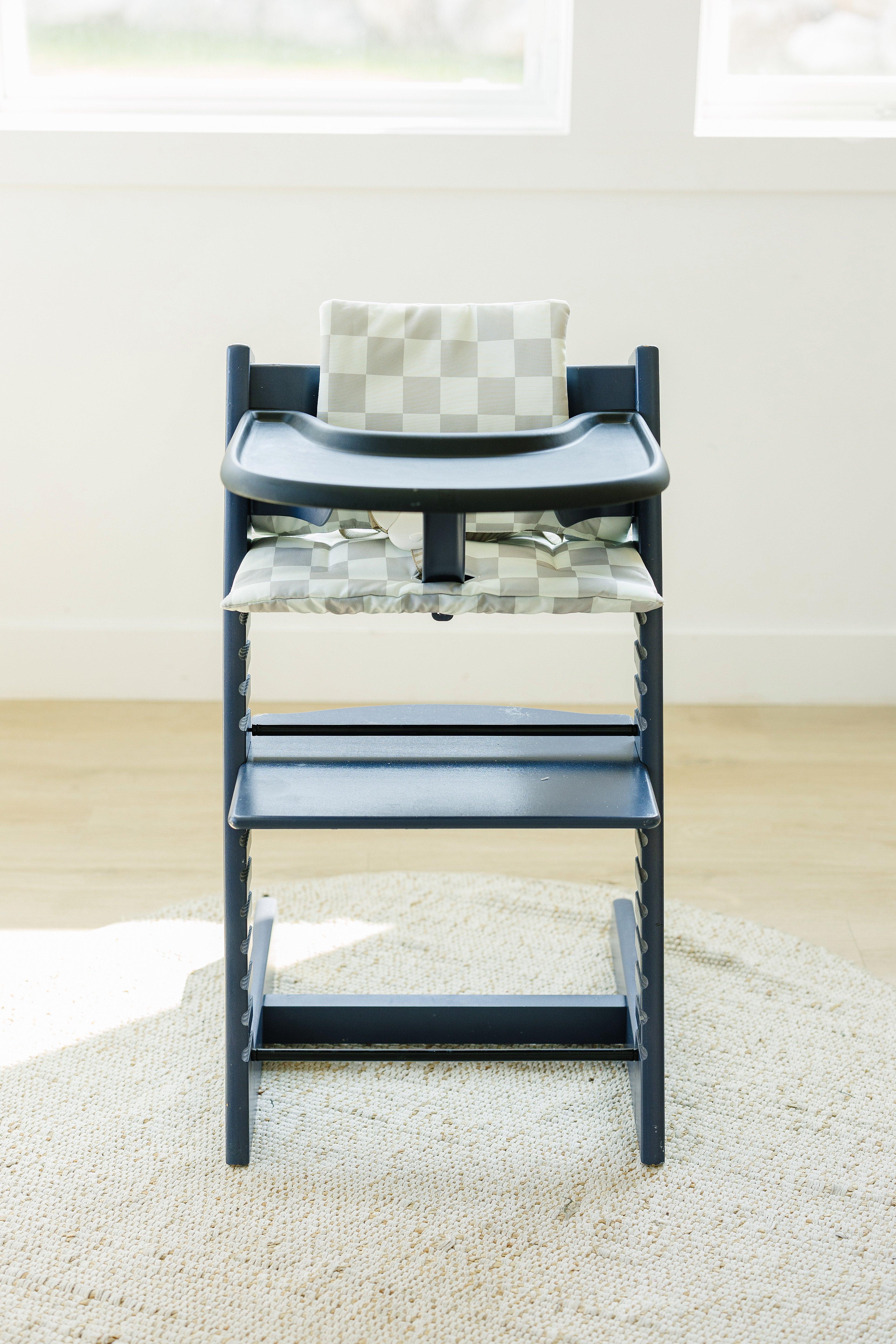 Neutral Checker Cushion for the Stokke Tripp Trapp Highchair - Image 5