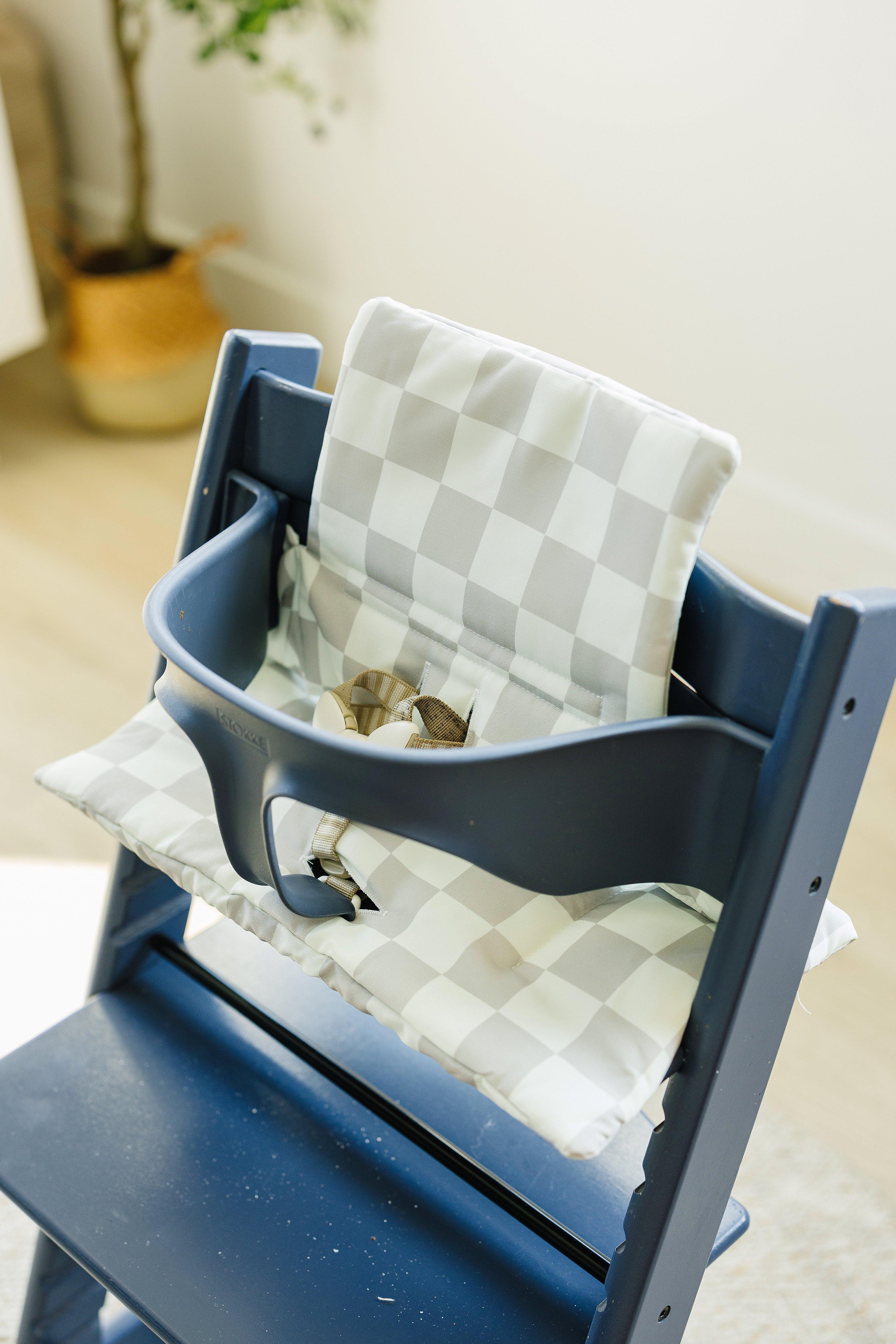 Neutral Checker Cushion for the Stokke Tripp Trapp Highchair - Image 7