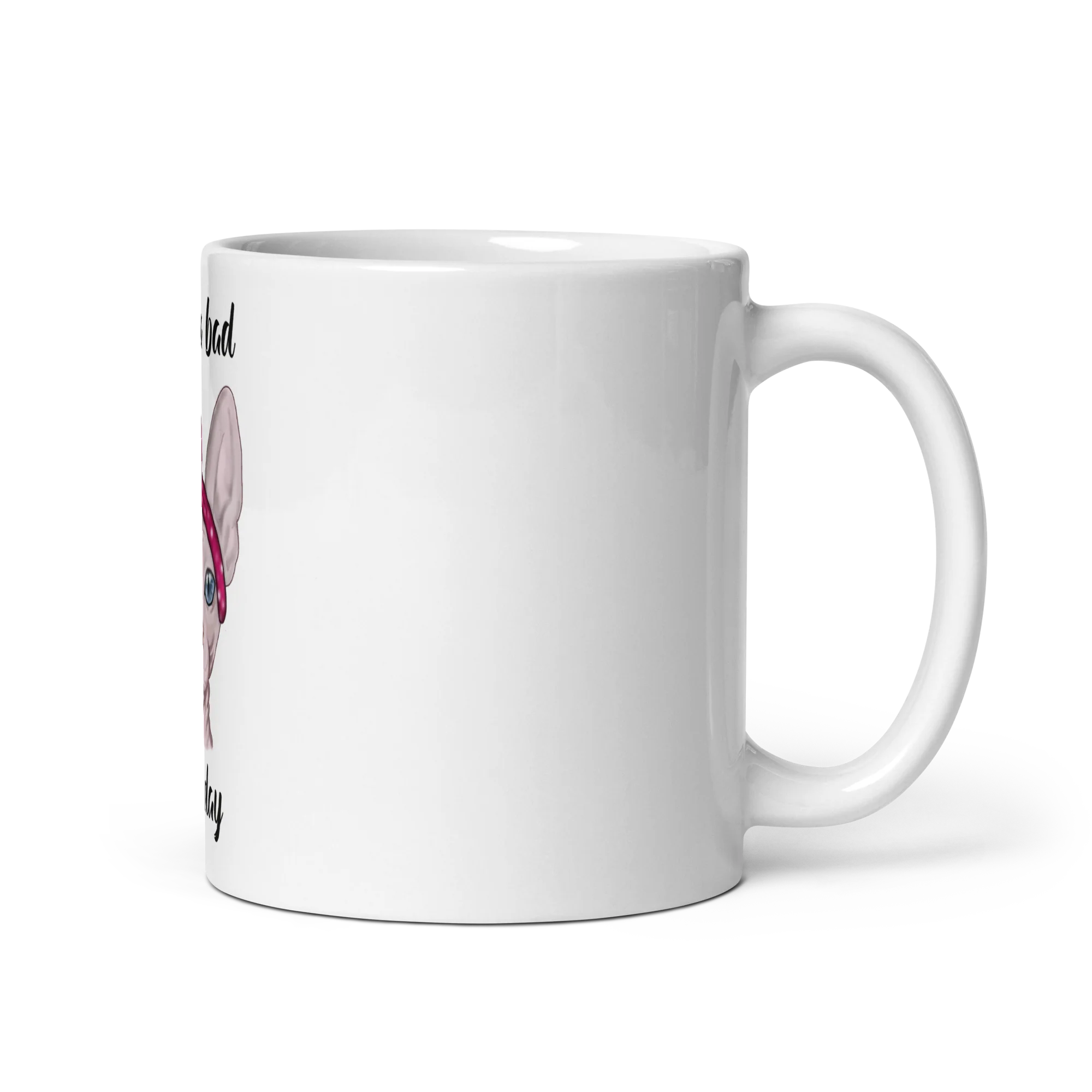 "NEVER A BAD HAIR DAY" SPHYNX COFFEE MUG - Image 3