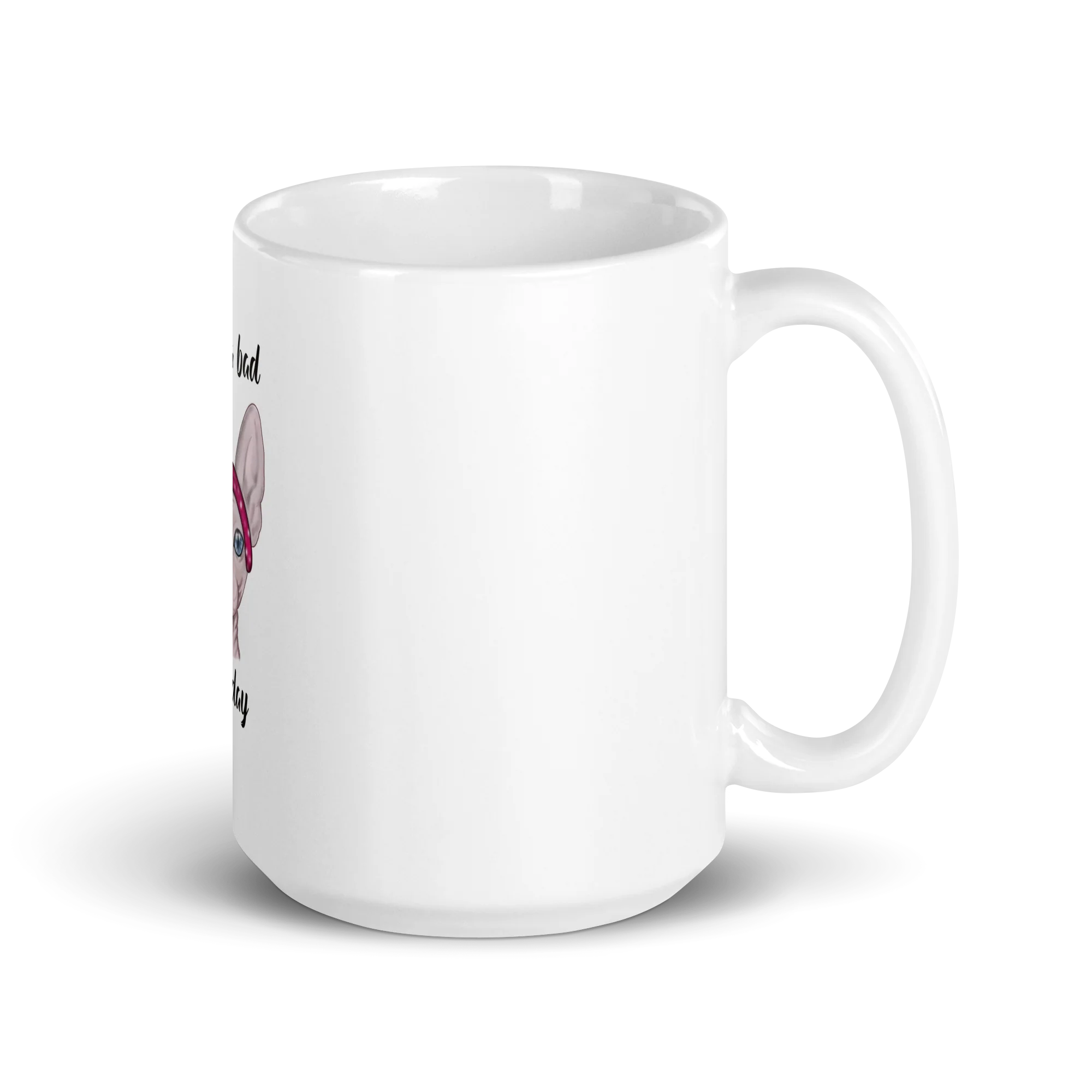 "NEVER A BAD HAIR DAY" SPHYNX COFFEE MUG - Image 6