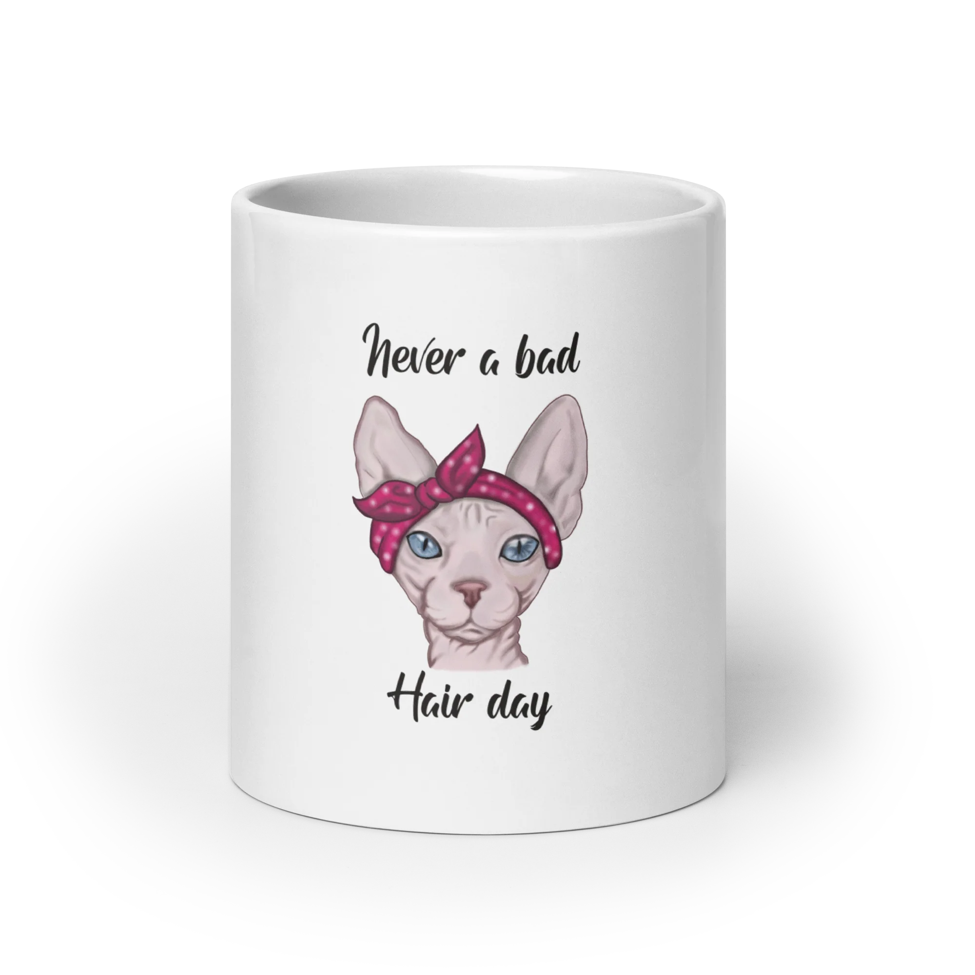 "NEVER A BAD HAIR DAY" SPHYNX COFFEE MUG - Image 9