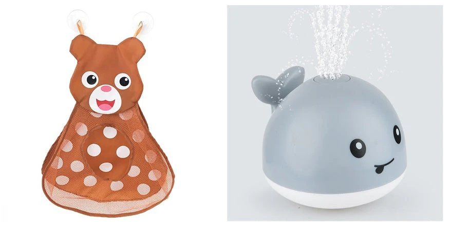 New Baby Bathroom Bath Electric Induction Whale Spray Small Toy - Image 11