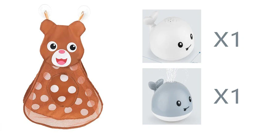 New Baby Bathroom Bath Electric Induction Whale Spray Small Toy - Image 19