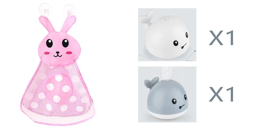 New Baby Bathroom Bath Electric Induction Whale Spray Small Toy - Image 20