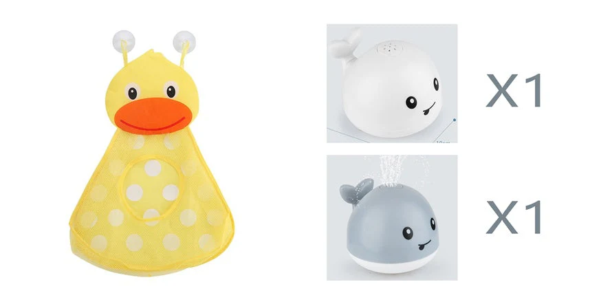 New Baby Bathroom Bath Electric Induction Whale Spray Small Toy - Image 22
