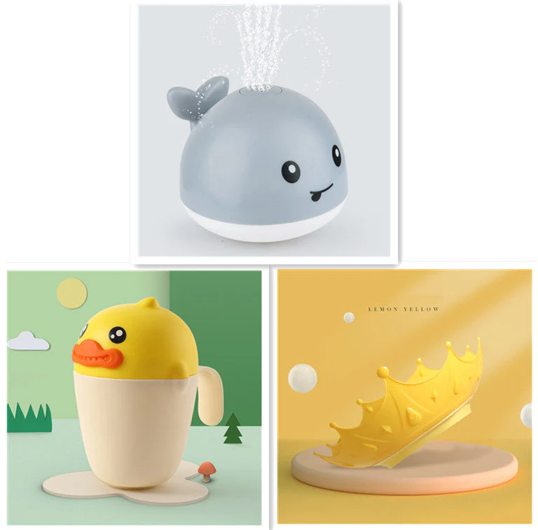 New Baby Bathroom Bath Electric Induction Whale Spray Small Toy - Image 23