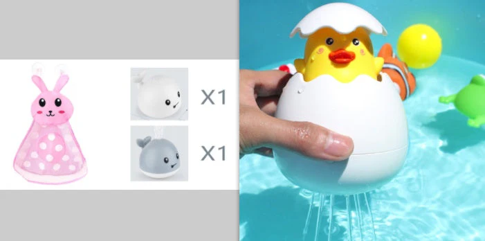 New Baby Bathroom Bath Electric Induction Whale Spray Small Toy - Image 24