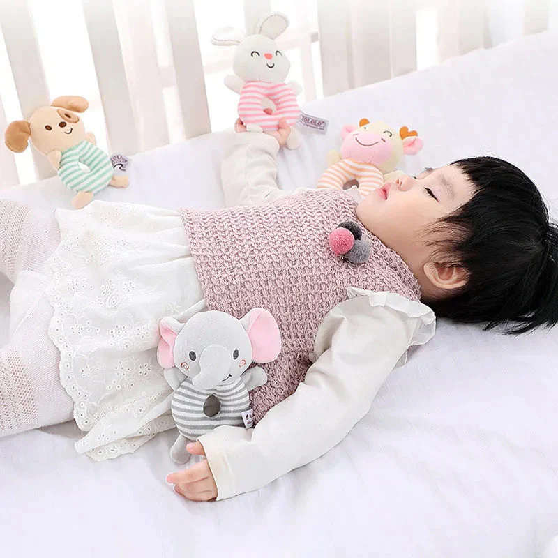 New Baby Rattle Toys Cartoon Animals Plush Infant Hand Ring Bed Toys for Newborn 0-24 Months Toddler Early Educational Toy - Image 2