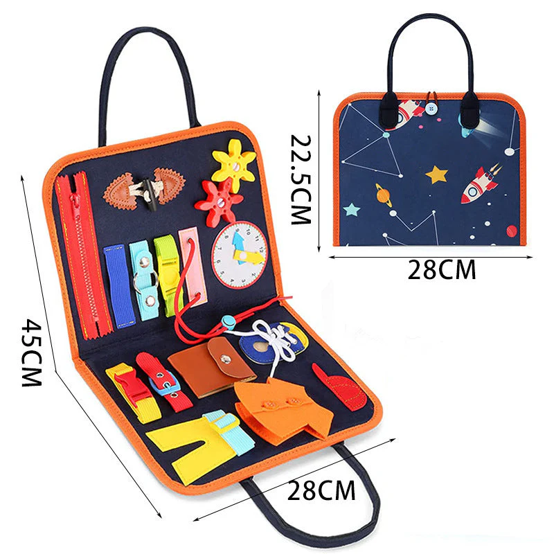 New Busy Book Children's Busy Board Dressing And Buttoning Learning Baby Early Education Preschool Sensory Learning Toy - Image 14