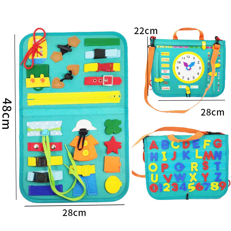 New Busy Book Children's Busy Board Dressing And Buttoning Learning Baby Early Education Preschool Sensory Learning Toy - Image 15