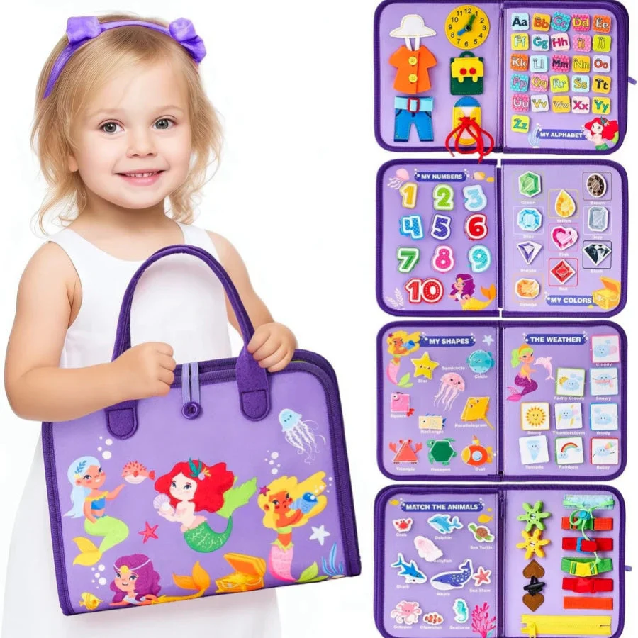 New Busy Book Children's Busy Board Dressing And Buttoning Learning Baby Early Education Preschool Sensory Learning Toy - Image 37