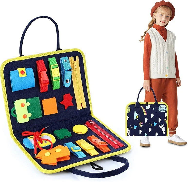 New Busy Book Children's Busy Board Dressing And Buttoning Learning Baby Early Education Preschool Sensory Learning Toy - Image 8