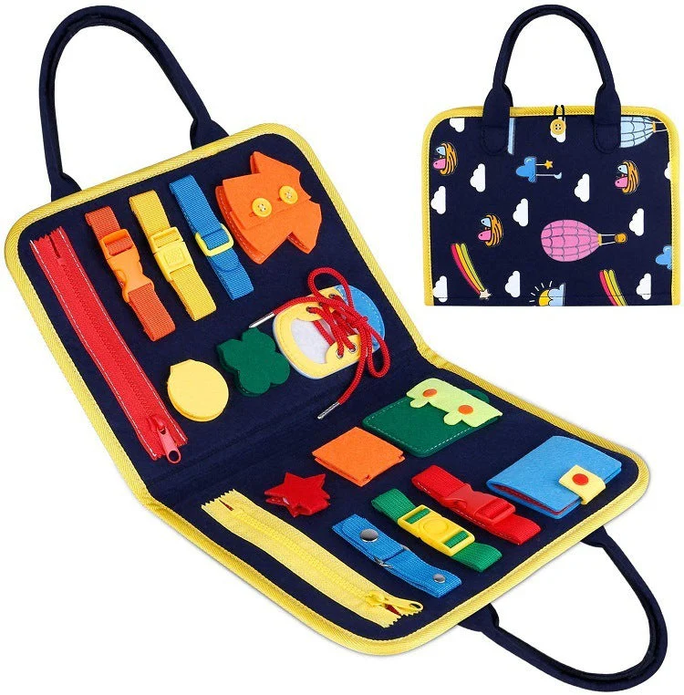 New Busy Book Children's Busy Board Dressing And Buttoning Learning Baby Early Education Preschool Sensory Learning Toy - Image 9