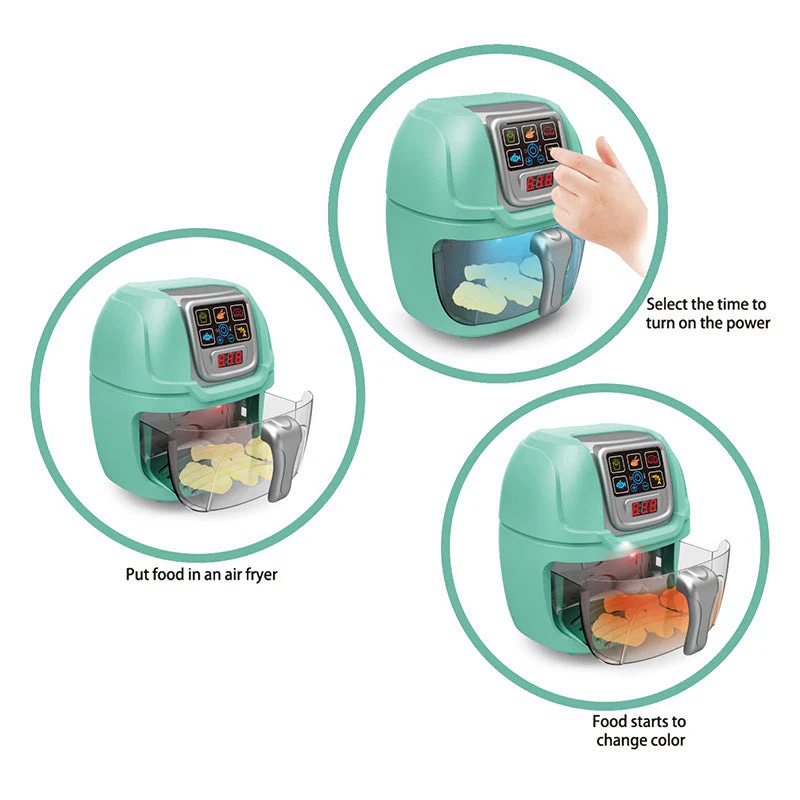 New Children Play House Kitchen Simulation Toy Air Fryer - Image 4