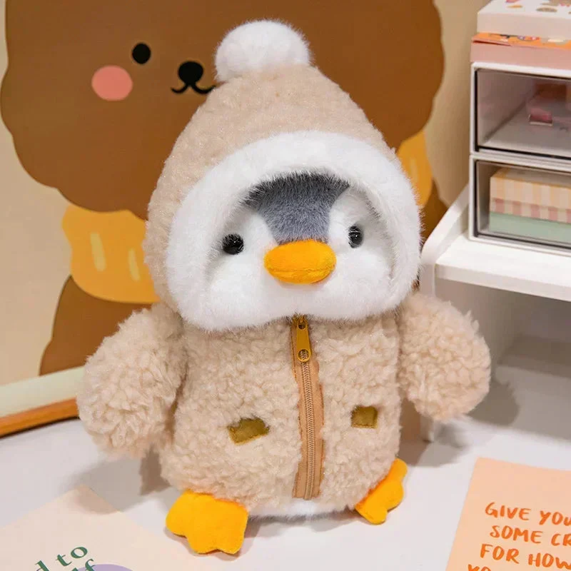 New Cute Penguin Plush Toy Baby Comforting Sleep Doll Fluffy Penguin Wearing Clothes Hats Stuffed Animal Pillow Birthday Gifts - Image 8