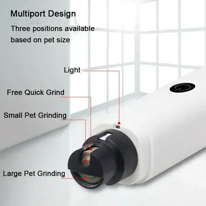 New Electric Pet Nail Grinder – USB Rechargeable LED Dog & Cat Clippers - Image 2
