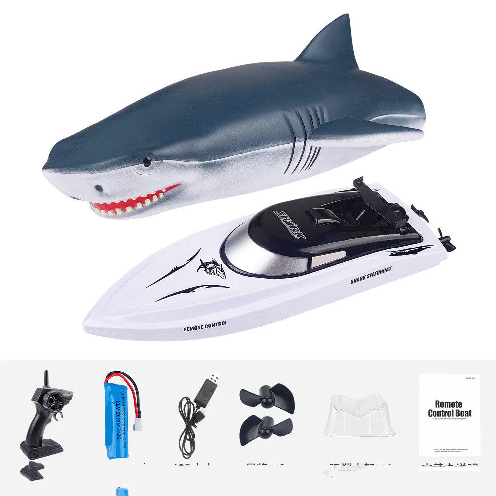 New Electric Shark RC Boat Vehicles Waterproof Swimming Pool Simulation Model Toys 2 In 1 High-speed Remote Control Boat - Image 6