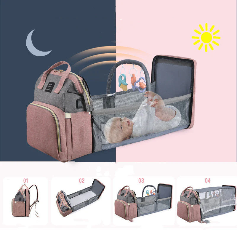 New Mummy Baby Crib Backpack Large Capacity Out Milk Insulated Bag Women - Image 2