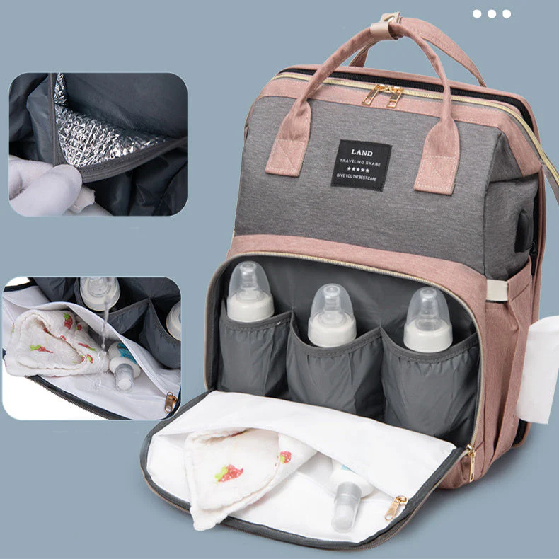 New Mummy Baby Crib Backpack Large Capacity Out Milk Insulated Bag Women - Image 7