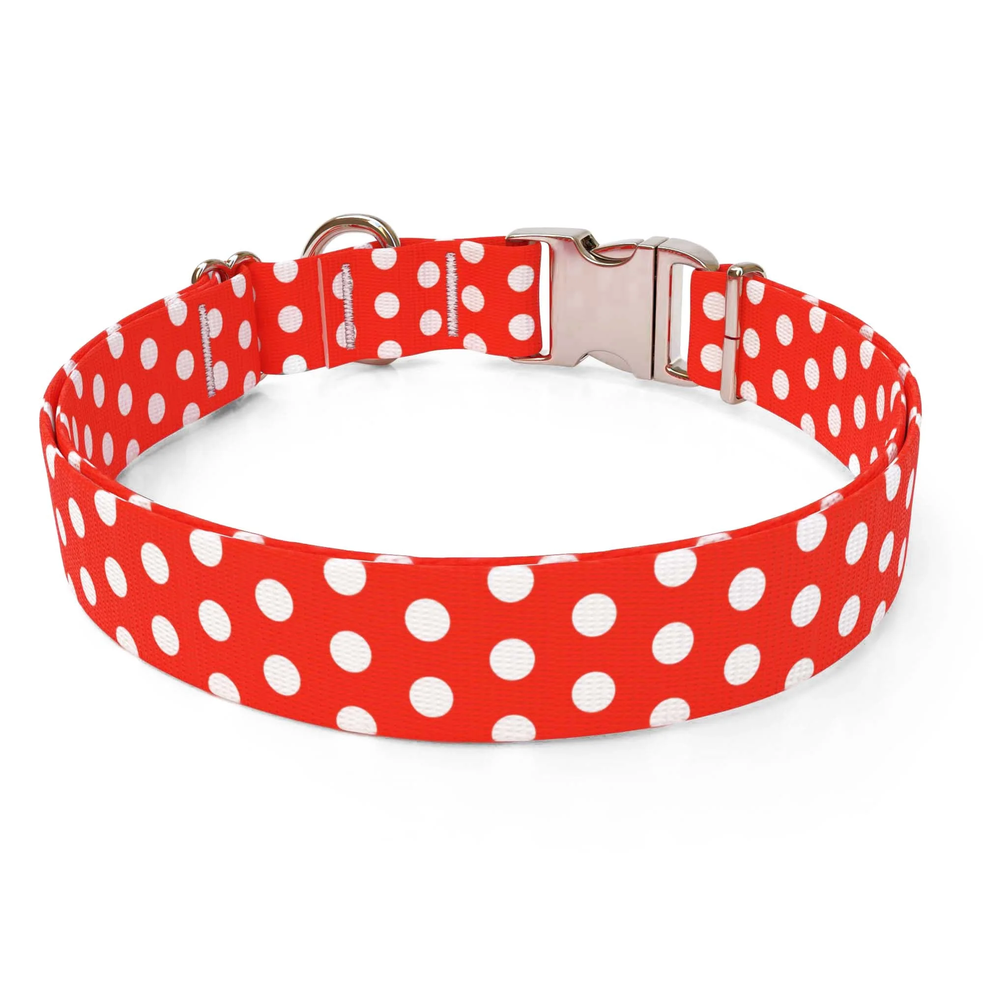 New Red Polka Dot Dog Collar - Image 2