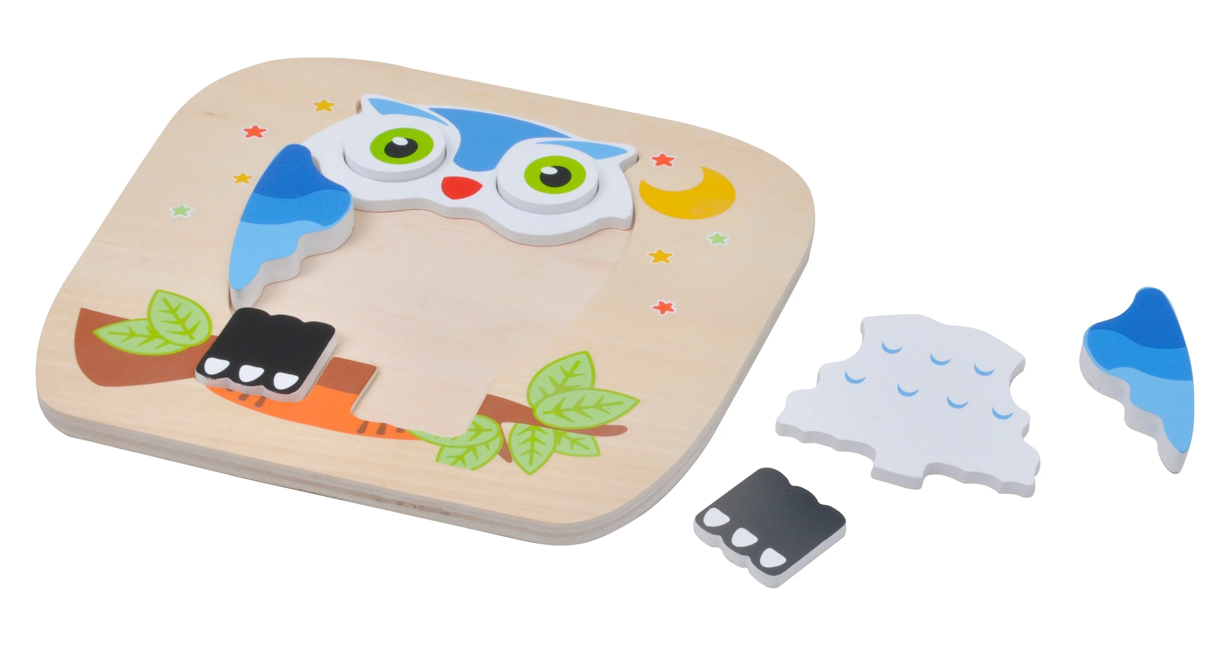 NIGHT OWL 2-Sided Wooden Puzzle - Image 2