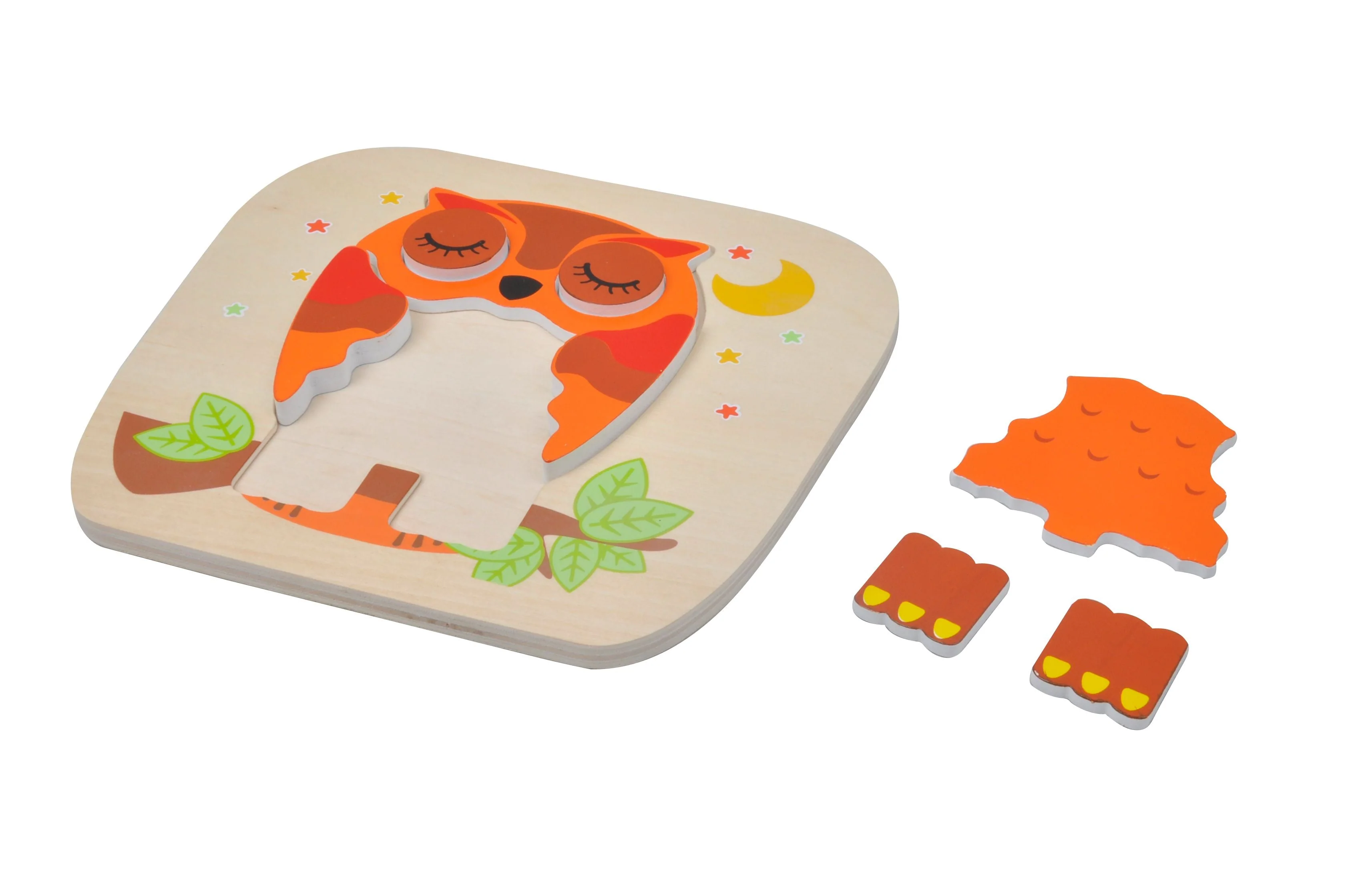 NIGHT OWL 2-Sided Wooden Puzzle - Image 3