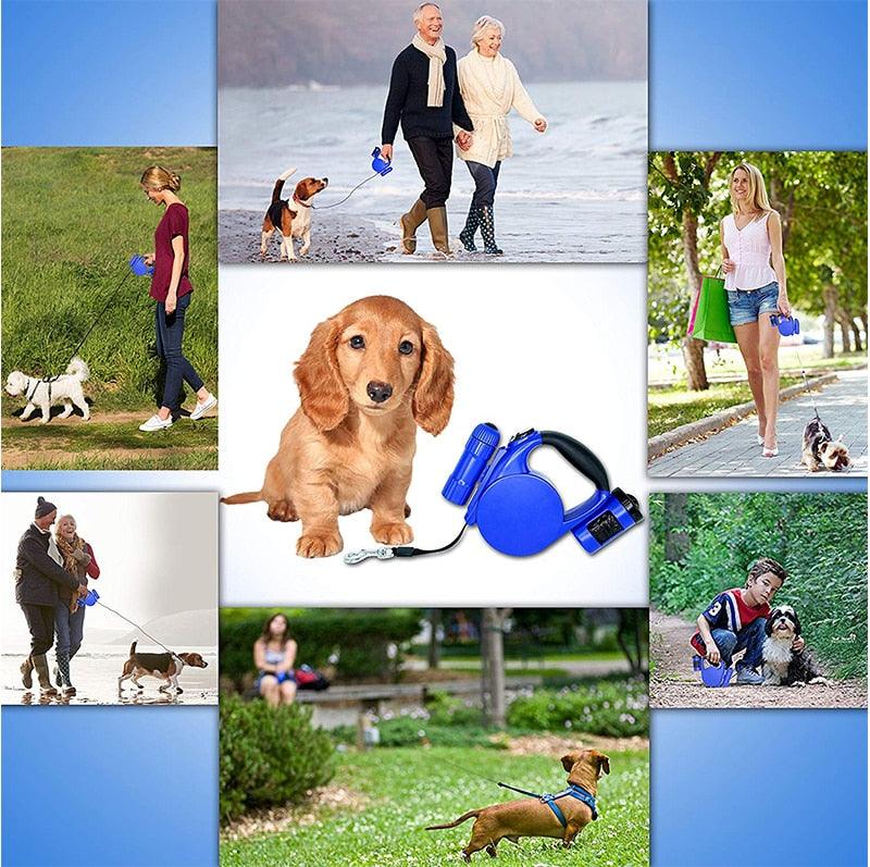 Nightwalk 4.5M Led Light And Waste Bag Dispenser Retractable Dog Leash - Image 5