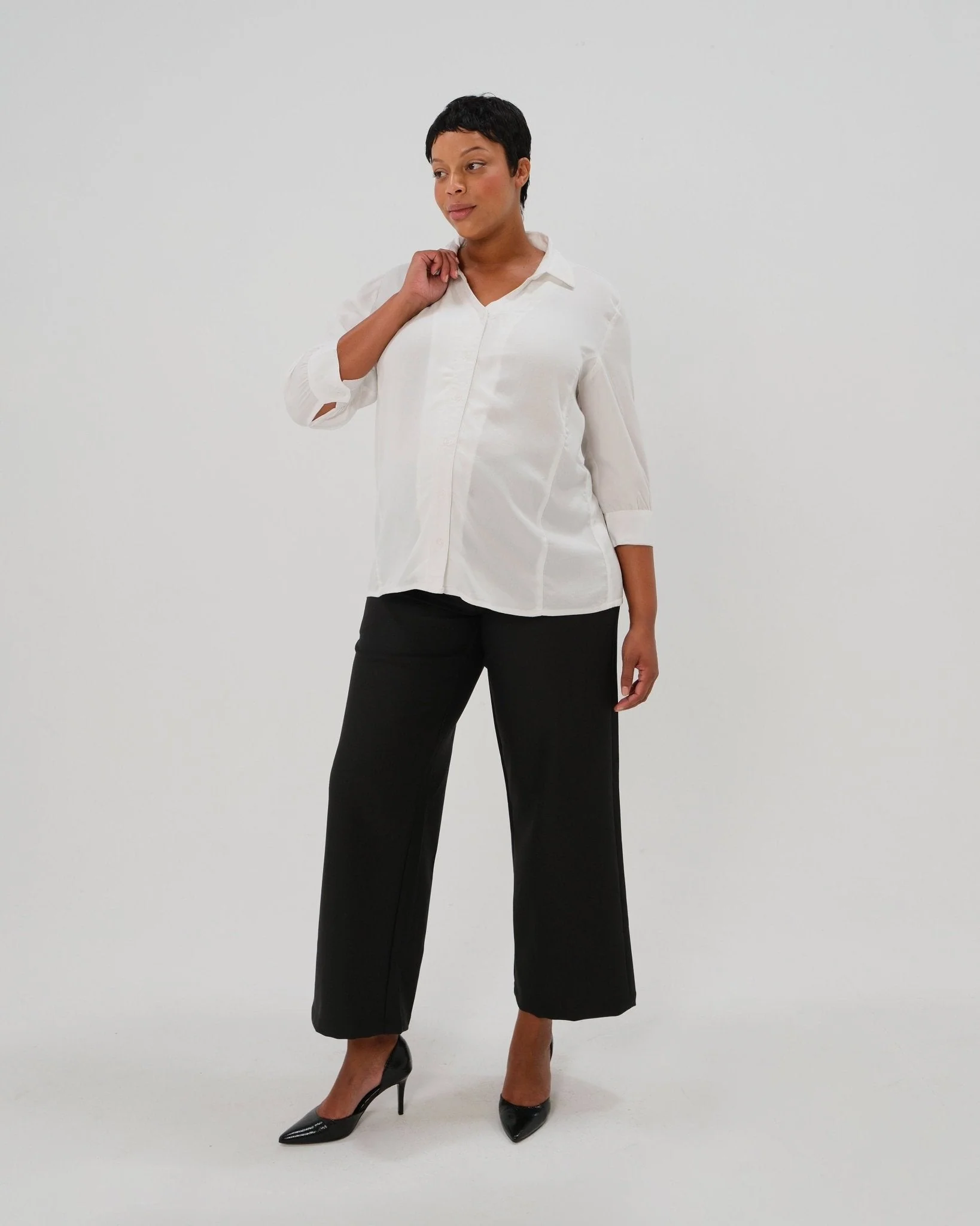 No-Gap Maternity Nursing Button Down Shirt in TENCEL (Regular & Petite) - Image 13