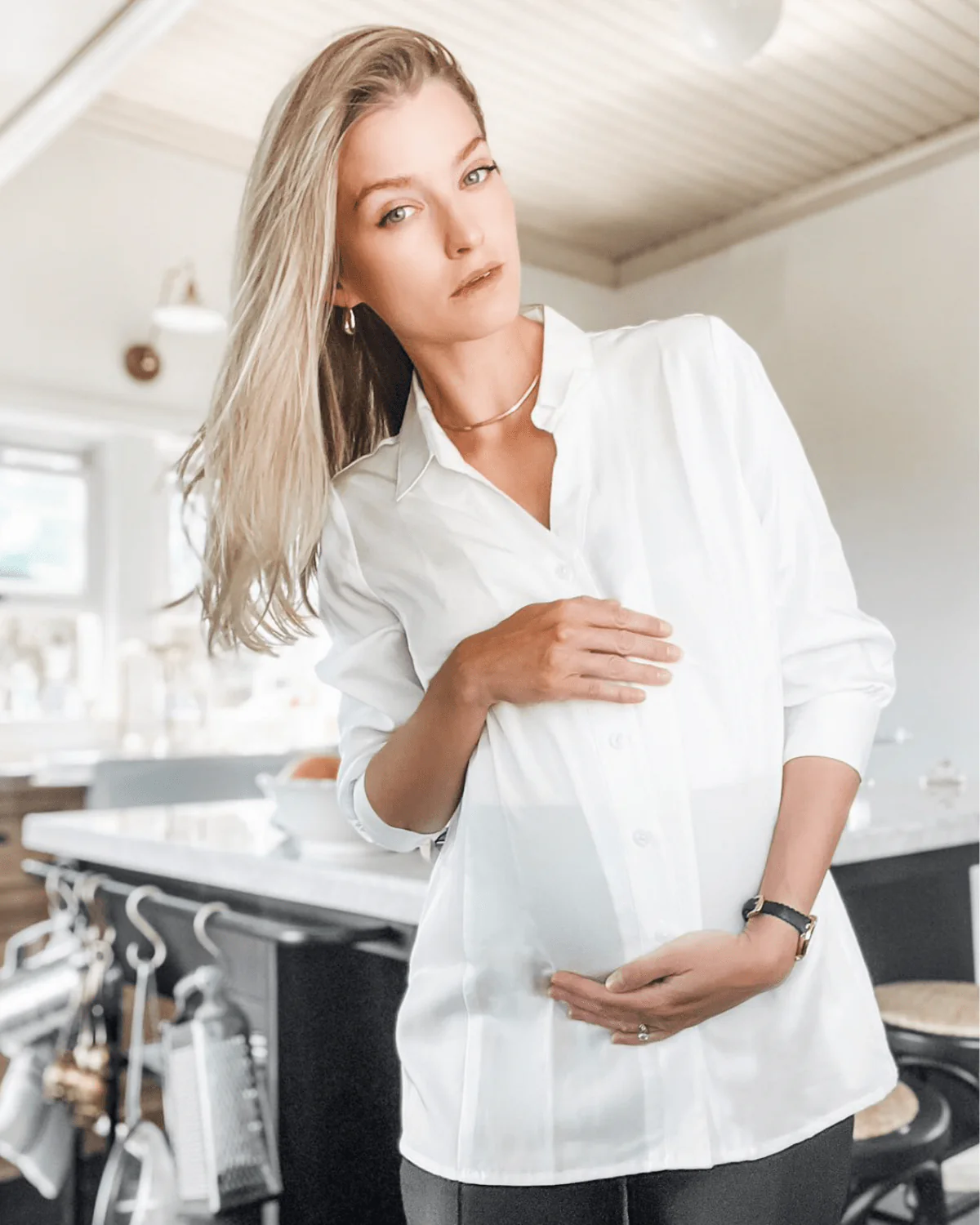 No-Gap Maternity Nursing Button Down Shirt in TENCEL (Regular & Petite) - Image 9