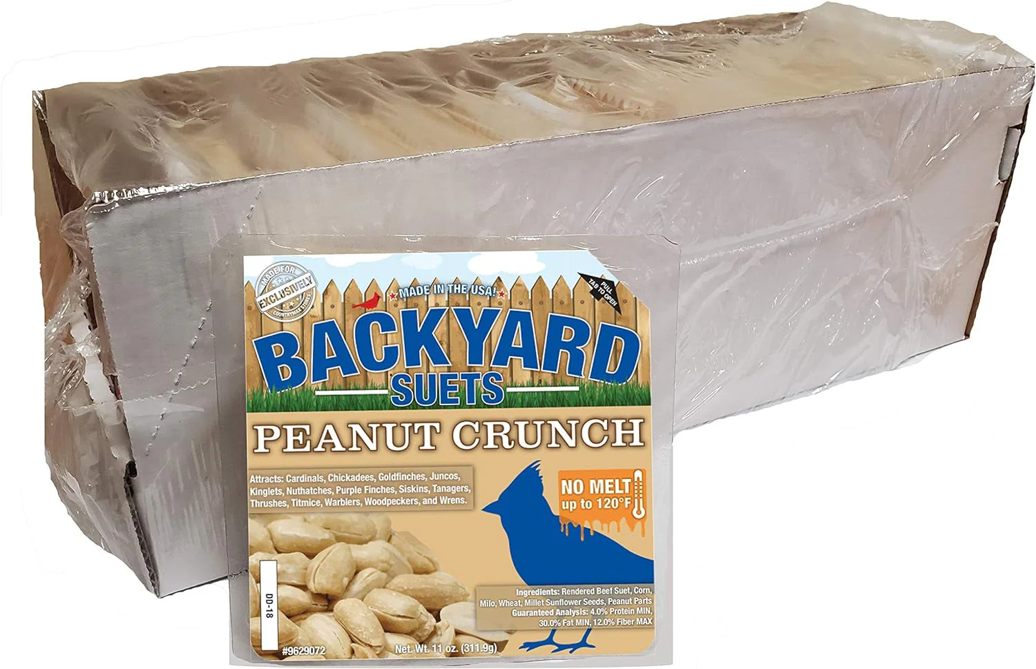 No Melt Premium Suet Cakes 12 Pack (Peanut Butter Crunch) - Image 2