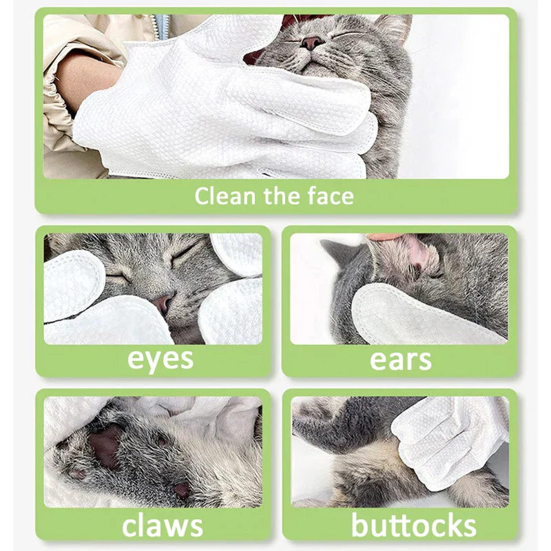 No-Rinse Cat Bath Wipes For Stress-Free Cleaning - 6Pcs - Image 7